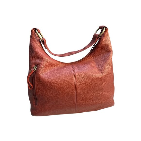 Hobo International Leather Shoulder Bag With Dual Front Pockets Adjustable Strap - Picture 8 of 11